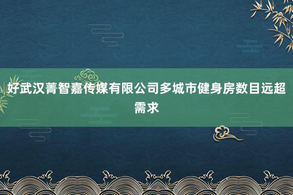 好武汉菁智嘉传媒有限公司多城市健身房数目远超需求